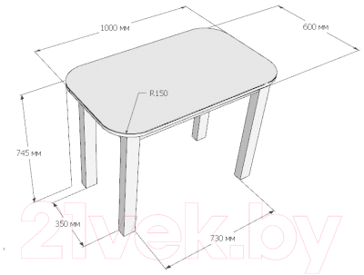 Обеденный стол Senira P-02.06-01/01-7195