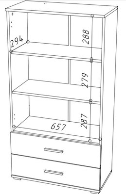 Стеллаж НК Мебель Fun СТ-2.130 / 71337903
