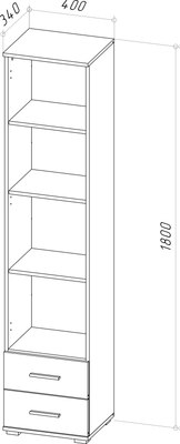 Стеллаж НК Мебель Fun СТ-3.180 / 71337905