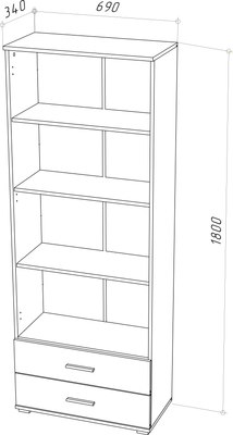 Стеллаж НК Мебель Fun СТ-4.180 / 71337908