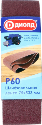 Набор шлифлент Диолд 75x533мм Р 60 / 90046006 - фото