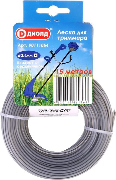 Леска для триммера Диолд 2.4мм / 90111054 - фото