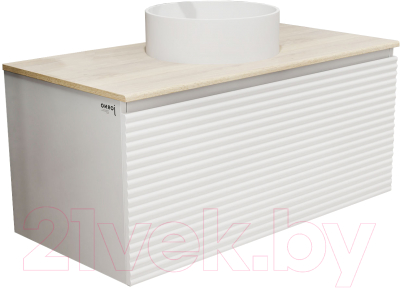 Тумба под умывальник Jorno Cossety 100 / Coss.01.100/P/W-DG/JR - фото