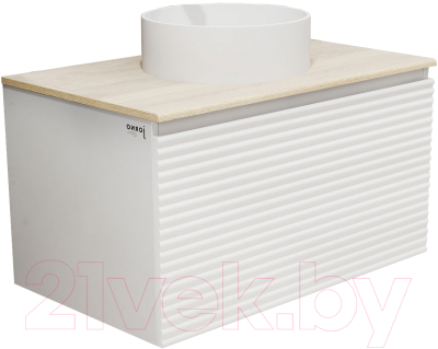 Тумба под умывальник Jorno Cossety 80 / Coss.01.80/P/W-DG/JR - фото