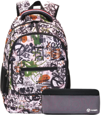 Школьный рюкзак Torber Class X / T2743-WHI-BLK-P - фото