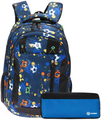 Школьный рюкзак Torber Class X / T5220-BLK-BLU-P - фото