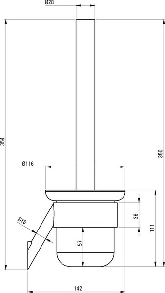 Ершик для унитаза Deante Silia Titanium ADI D711