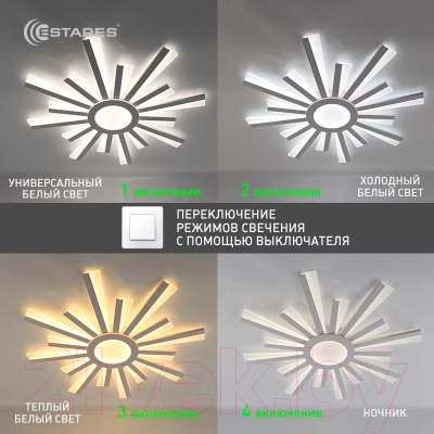 Люстра Estares Teresa 100W R-APP-680x50-White/White-220-IP20