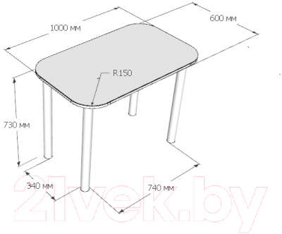 Обеденный стол Senira P-001-01/01-7225