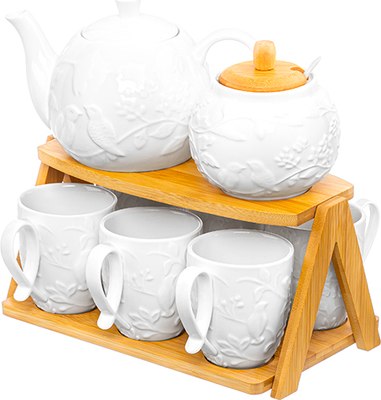 Чайный набор Elan Gallery Птички на ветке / 540863  - фото