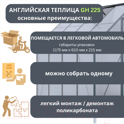Теплица Klesto GH225