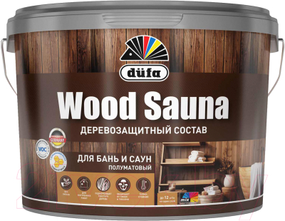 Защитно-декоративный состав Dufa Wood Sauna - фото