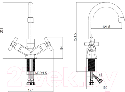 Смеситель Voda Turn TRN26