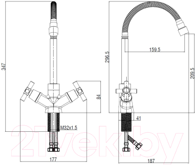 Смеситель Voda Turn TRN519flex