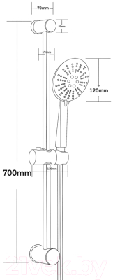 Душевой гарнитур Voda VSS15Black