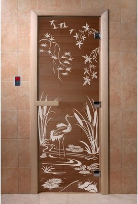 Стеклянная дверь для бани/сауны Doorwood Камышовый рай 70x190 / DW00045