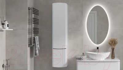 Шкаф-пенал для ванной Velvex Luna 35 Навесной / pp.LUN.35