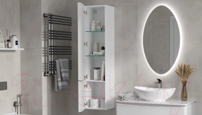 Шкаф-пенал для ванной Velvex Luna 35 Навесной / pp.LUN.35