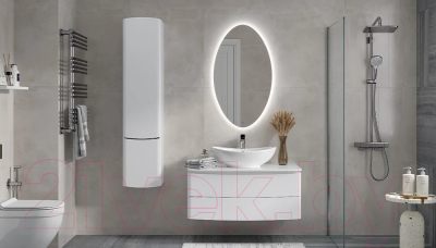 Шкаф-пенал для ванной Velvex Luna 35 Навесной / pp.LUN.35