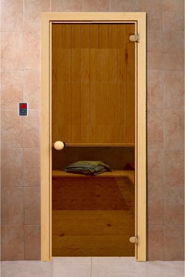 Стеклянная дверь для бани/сауны Doorwood 6мм 70x190 / DW02188