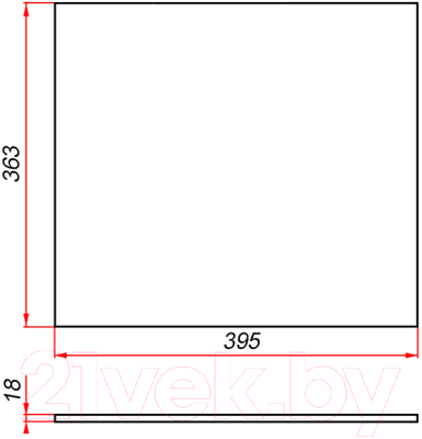Столешница для ванной ЗОВ CLDSP18W395363