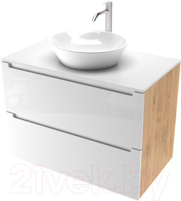Тумба под умывальник ЗОВ Дион 70 / D70LHO0M9003GKV5-LDSPW - фото