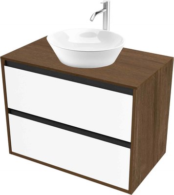 Тумба под умывальник ЗОВ Парма 80 / P80LA0MWMC1B-LDSPA - фото