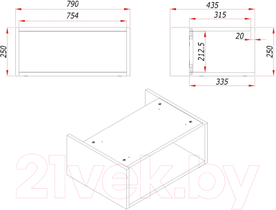 Тумба под умывальник ЗОВ Кито-2 80 / 2K80LW0MWMC-LDSPW