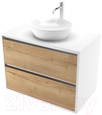Тумба под умывальник ЗОВ Парма 100 / P100LWP0MHMC1A-LDSPW - фото
