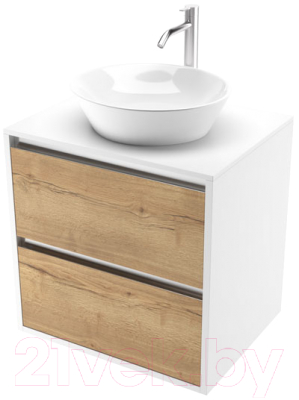 Тумба под умывальник ЗОВ Парма 60 / P60LWP0MHMC1A-LDSPW - фото