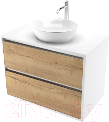 Тумба под умывальник ЗОВ Парма 70 / P70LWP0MHMC1A-LDSPW - фото