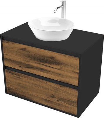 Тумба под умывальник ЗОВ Парма 80 / P80LAN0MAMC1B-LDSPG - фото