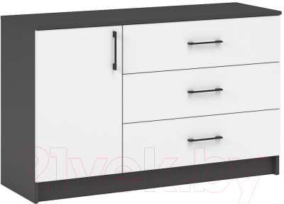 Тумба Империал Чикаго 1 дверь 3 ящика - фото