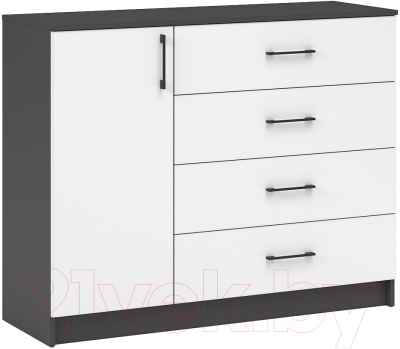 Тумба Империал Чикаго 1 дверь 4 ящика - фото