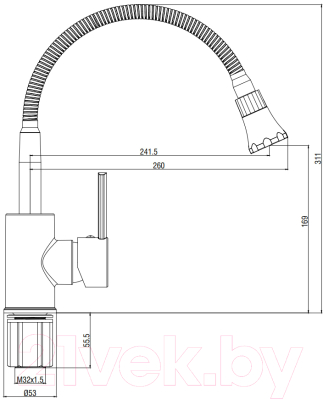 Смеситель Voda KLA519flexB