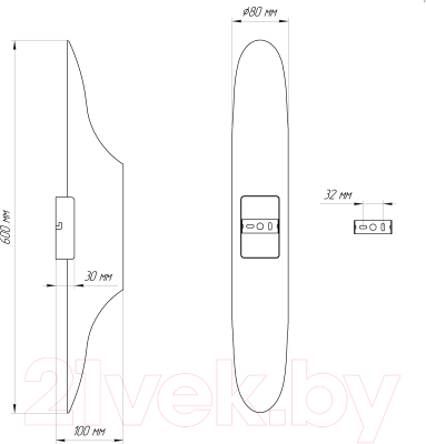 Бра Элетех Мишель 80 НББ 01-2x25-104 G9 / 1005405361