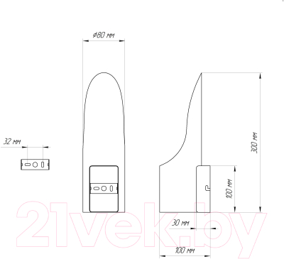 Бра Элетех Мишель 80 НББ 01-25-103 G9 / 1005405363