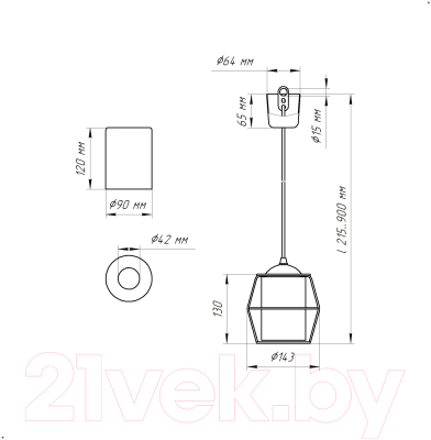 Потолочный светильник Элетех Эко Лофт НСБ 01-60-194 Е27 / 1005405354