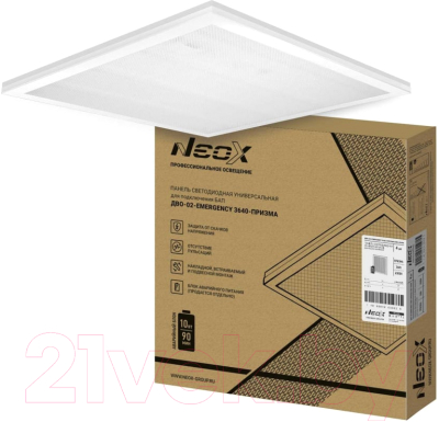 Панель светодиодная Neox ДВО-02-Emergency 3640-Призма / 4690612053011