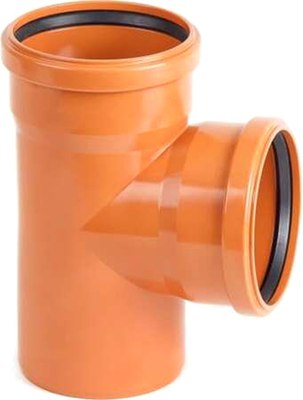 Тройник наружной канализации Хемкор ПВХ Ду 160x160 / 2491093 - фото