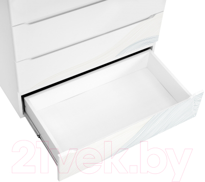 Комод пеленальный INDIGO Green Line с узким пеленальным столиком (волна)