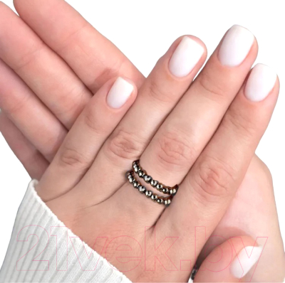 Кольцо Wolves Гематит Двойное 5217 - фото