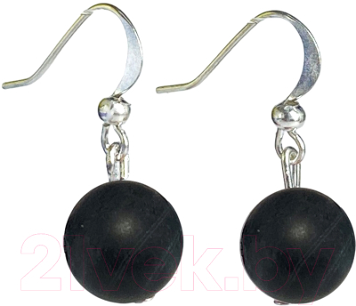 Серьги Wolves Агат Африканский матовый №1 6560 - фото