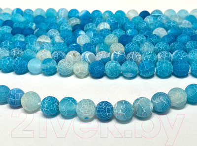 Серьги Wolves Агат Африканский матовый №1 6564