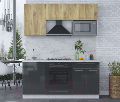 Кухонный гарнитур Интерлиния Мила Пластик 1.7