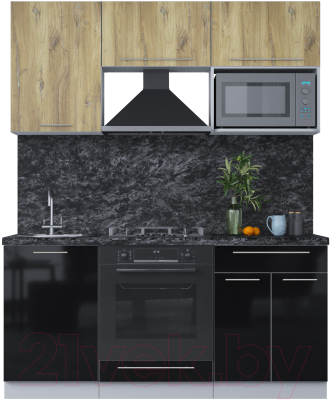 Кухонный гарнитур Интерлиния Мила Пластик 1.7 - фото