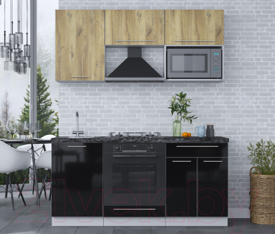 Кухонный гарнитур Интерлиния Мила Пластик 1.7