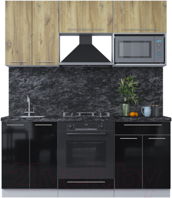 Кухонный гарнитур Интерлиния Мила Пластик 1.8 - фото