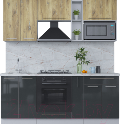 Кухонный гарнитур Интерлиния Мила Пластик 2.0 - фото