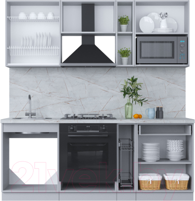 Кухонный гарнитур Интерлиния Мила Пластик 2.0